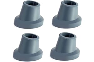 Replacement Feet for Shower Chair Bath Seat 4 Pack 1" Slope Rubber Tips Non Slip Shower Bench and Tub Transfer Suction Cup Fe