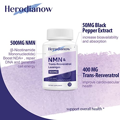 Sublingual NMN TransResveratrol Supplement Organic 900mg ,3in1 Fast