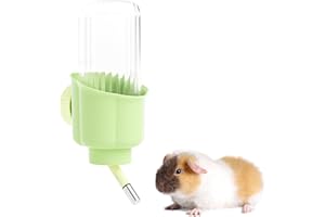MINI&MOE Pet Water Bottle for Cage Crate - 17oz No Drip BPA Free Water Dispenser for Small Animal Rabbit Guinea Pig Chinchilla Ferret Squirrel Hedgehog - Green