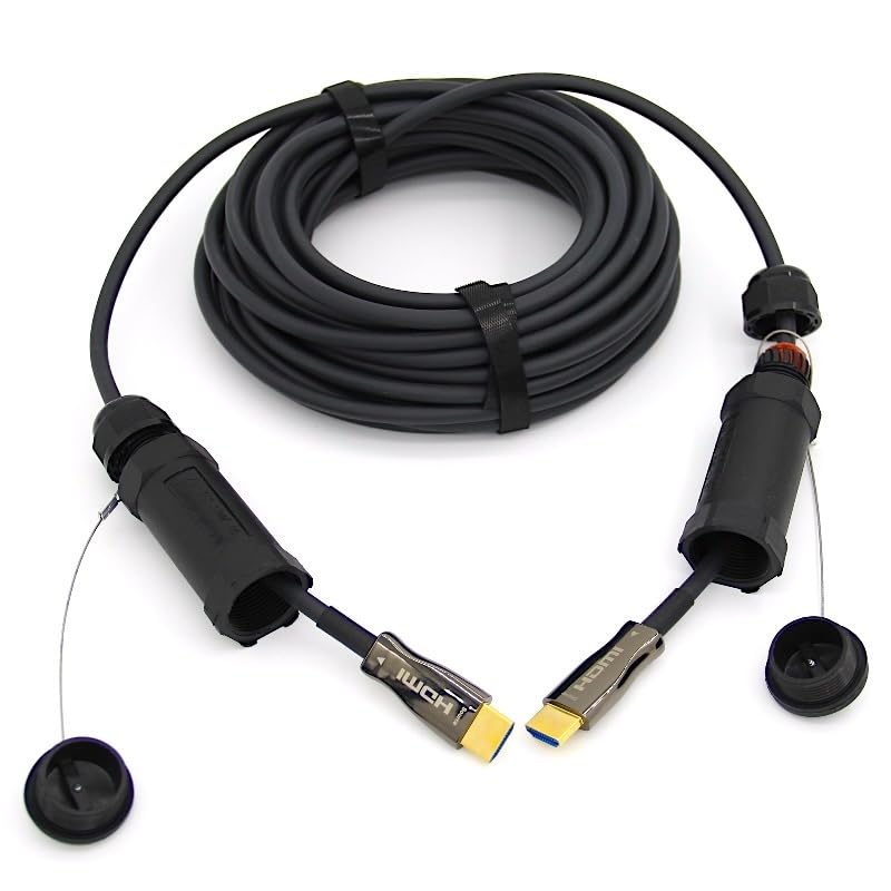 Photo 1 of Pacroban Outdoor 50ft HDMI Cable Waterproof Connector Covers, Armored, in-Wall Safe, 48Gbps, ARC, 8K, 4K 120Hz
