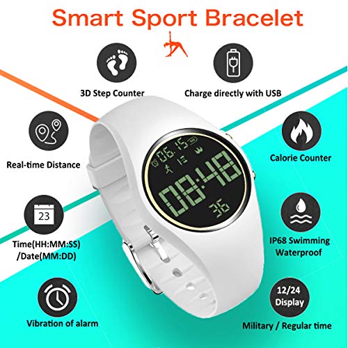 Feifuns reloj con podómetro 3d sin bluetooth pulsera deportiva