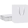 12 Pack White Gift Bags With Ribbon Handles - 13x5x10 Inch Heavy Duty Paper Bags For Parties, Weddings & Retail