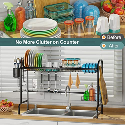 GSlife Over The Sink Dish Drying Rack, Stainless Steel Above Sink