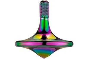 CHEETOP Precision Metal Spinning Top, Spin Smooth for A Long Time, Best Spin Time Over 8 Minutes, Perfect Balance Well Made EDC Desktop Gyro Toy for Office for Adults | Unique Gift (Iridescent)