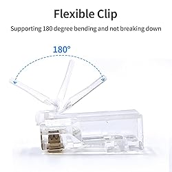 XANHAM 50 Pack Cat 6 Pass Through RJ45 Connector