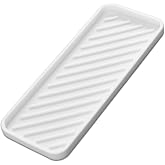 Silicone Mat for Hair Tools, Heat Pad for Curling Iron, Kitchen Sink Sponge Soap Holder, Heat Resistant Flat Iron Straighter Holder, Hot Tool Mat for Vanity Countertop Counter (White)