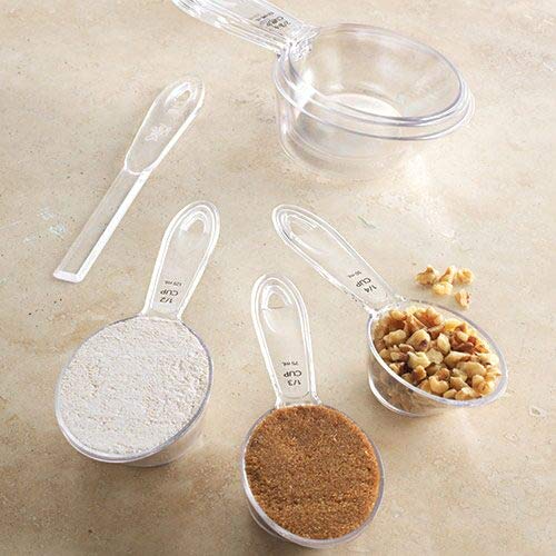 Pampered Chef Measuring Cups & Spoons Set 2257 Durable Clear Plastic