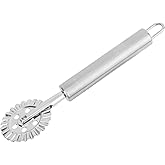 Pastry Wheel Cutter, Stainless Steel Fluted Pasta Crimping Wheel Dough Crimper Pie Crust Cutter Lattice Roller Ravioli Maker Tool for Pizza Noodle Cracker