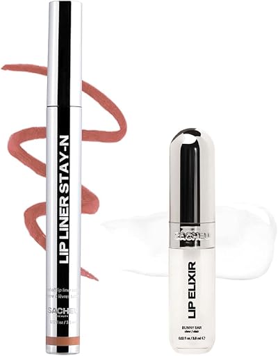 Sacheu Lip Liner STAY-N Peel Off Lip Stain & Elixir Bundle