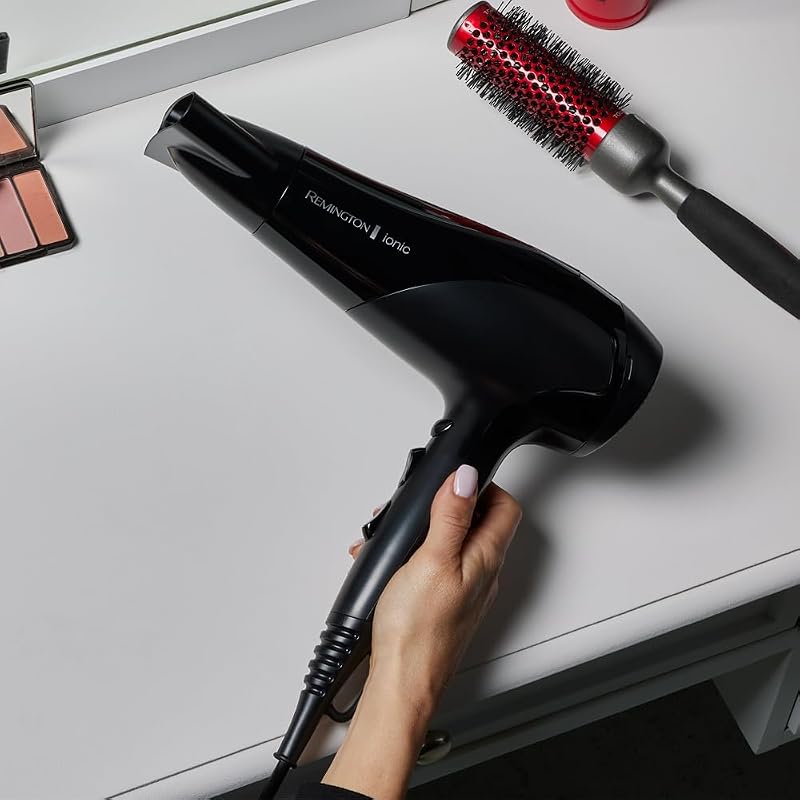 Haartrockner Ionen [leicht, Diffusor & Stylingdüse] schwarz (2200W, Keramik-Ionen: schonendes Styling & gleichmäßige Wärmeverteilung, 3 Heiz- & 2 separate Gebläsestufen + Abkühlstufe) D3198