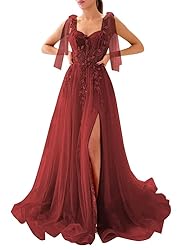 Dymaisei Sweetheart Lace Prom Dresses Spaghetti