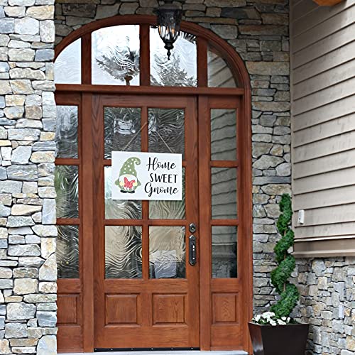 Interchangeable Seasonal Welcome Sign for Front Door Decoration Rectangular Rustic Wood Front Porch Welcome Sign with 15 Icons changeable Sign for Thanksgiving, Christmas Holiday, Housewarming Gifts