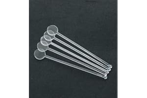 Brccee AC 100PCS 7 Inches Cocktail Swizzle Sticks, Disposible Plastic Drink Stirrers Plastic Coffee Whiskey Beverage Stirrers (Transparent)