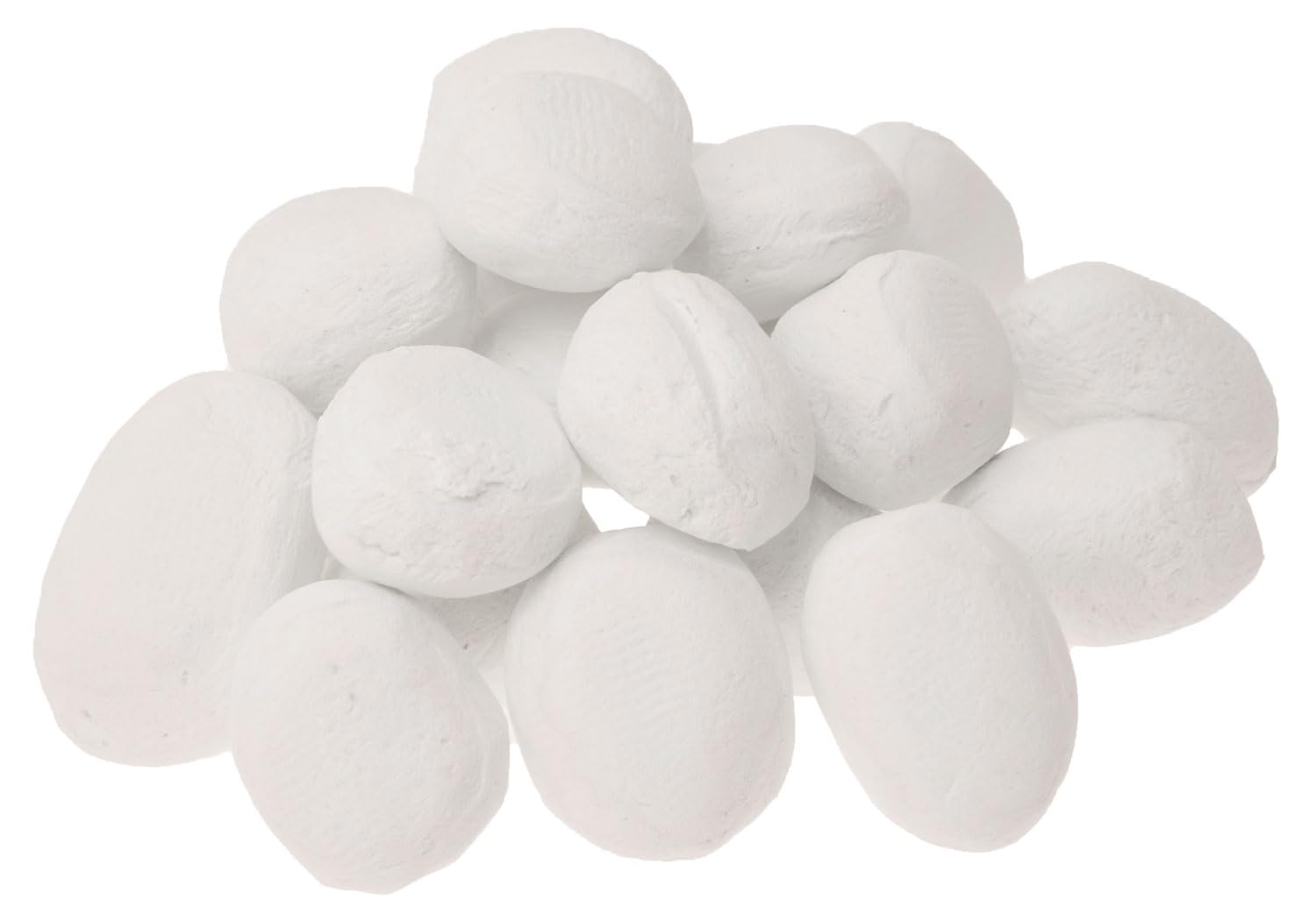 24-Piece Ceramic Stones, White Gel Fireplace bioethanol Burner Decoration Plant Bowl Table Decoration