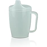 HaseMed Adult Sippy Cup with Easy-Grip Handle & Spout Lid, 8.5 oz – Lightweight & Spill-Resistant Mug for Seniors & Adults, Use for Hot & Cold Beverages, Travel & Home - 1 Pack
