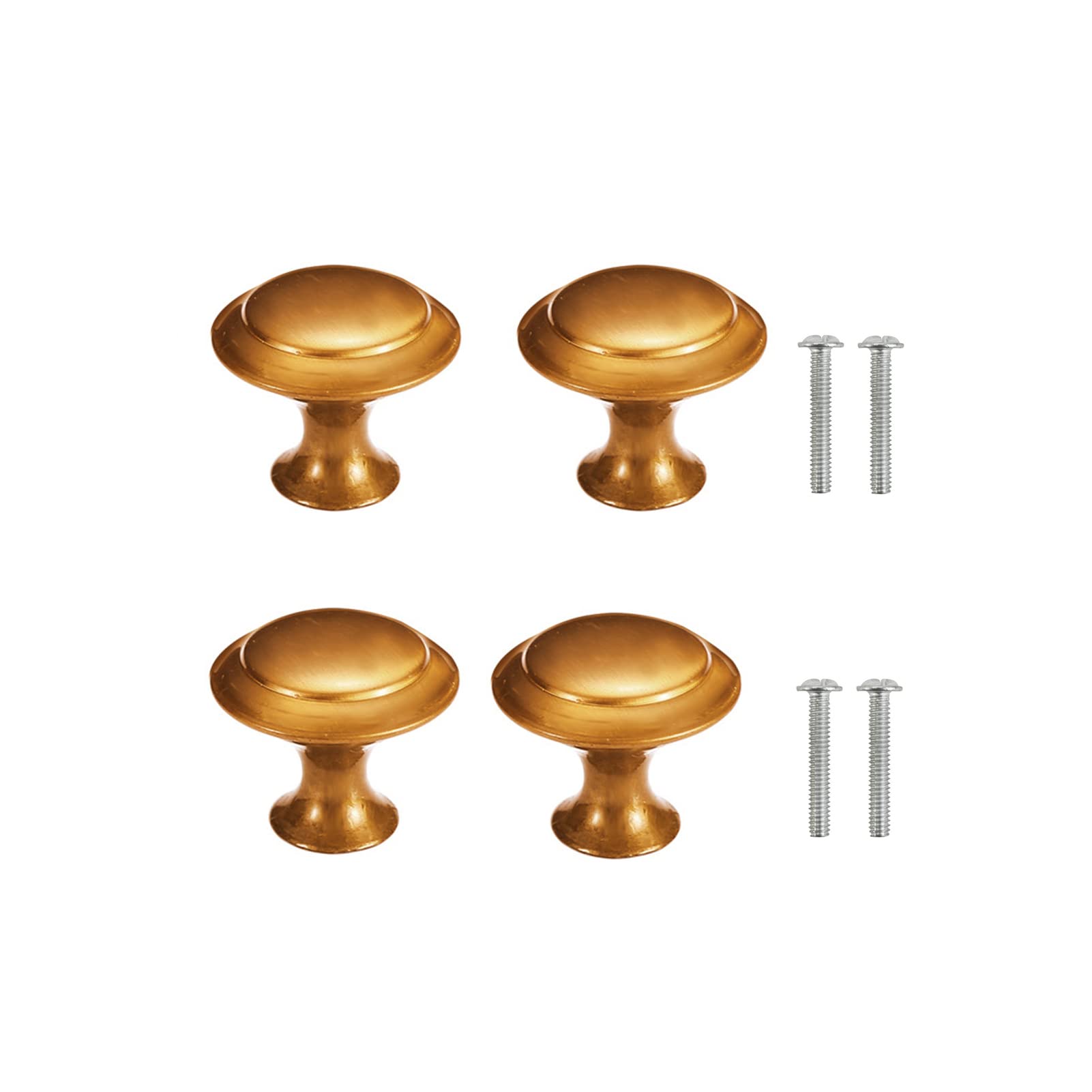 Yesmin 4 Piece Cabinet Door Knobs,Cupboard Drawer Door Knob for Kitchen Furniture Cabinet Knob with Screws-Bronze(Large)