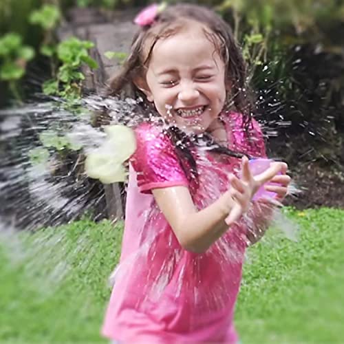 Reusable Water balloons Quick Fill, Water Bomb Splash Soaker Balls for Kids, Self Waterfall Sealing Water Balls, Rapid Fill bulk Easy Tying Water Balloon for Water Fight Game Summer Outdoor games