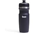 bivo Trio Mini 17oz Insulated Stainless Steel Bike Water Bottle - for Cycling - Compact, Fits Most Cages, Dishwasher Safe, High Flow Sports Nozzle - Keeps Drinks Cold 12+ Hours - (Black)