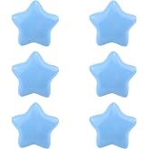 Dnyta 6 Pcs Star Shaped Ceramic Knobs Decorative Pulls Glossy Ceramic Pulls | Cute Cabinet Dresser Pulls Door Handles Drawer Knobsfor Wardrobe Drawers Kitchen Cabinets Jewelry Box, Blue
