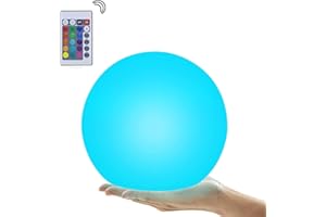 4-Inch LED Floating Pool Lights, Rechargeable Orb Night Light for Kids, 16 RGBW Colors Light Up Ball, Hot Tub Lights, Pool Ac