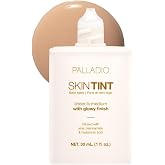 Palladio Skin Tint with Aloe, Niacinamide and Hyaluronic Acid, Medium Sand | Sheer to Medium Coverage, Glowy Finish, Brightening and Blurring, Lightweight Foundation Makeup