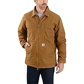 Carhartt Men's Loose Fit Washed Duck Sherpa-Lined Coat