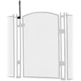 Sentry Safety Pool Fence EZ-Guard 4' Tall Self Closing/Self Latching Mesh Child Safety Pool Fence Gate Kit for In-Ground Pools - (White, 4 ft.)