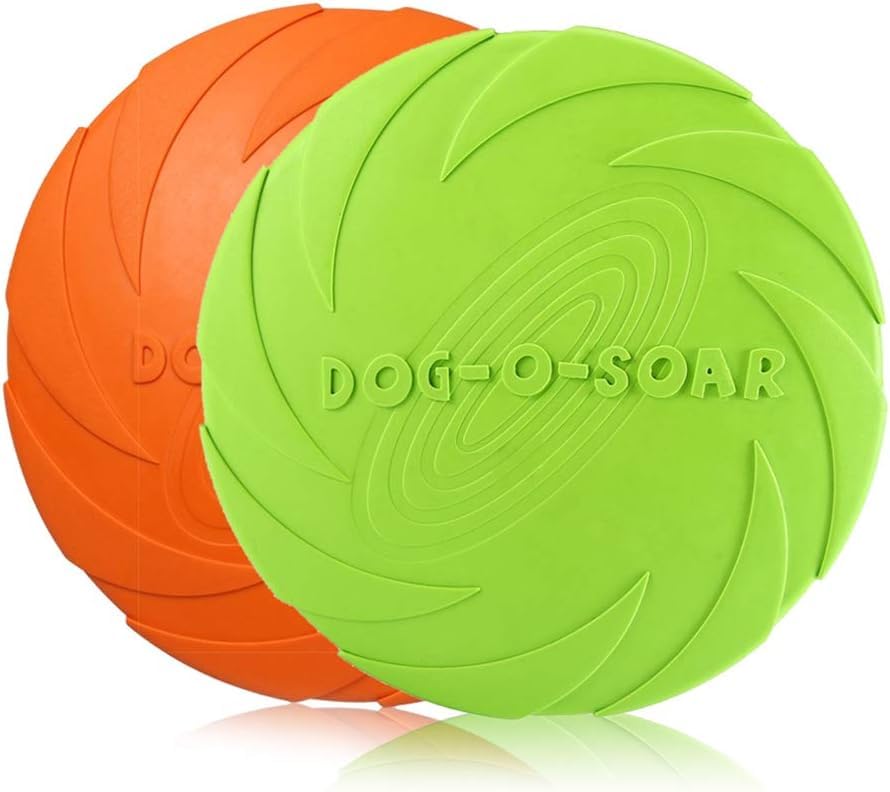 PETCUTE Dog Frisbee Dog flying Disc interactive Toy for dog Dogs Training frisbee 2 Pieces ø 20 cm