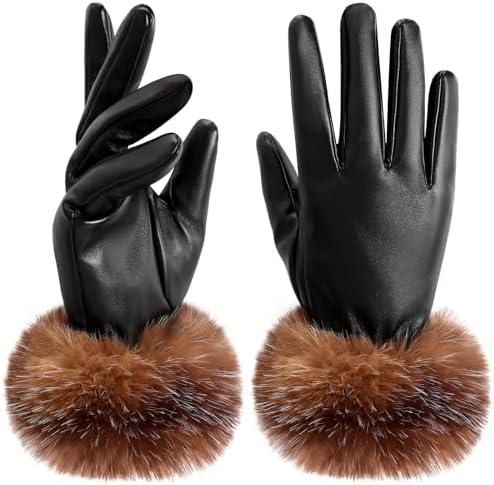 Luxury Winter Set - Lambskin Leather Gloves with Fox Fur Cuffs & Knitted Beanie Sandy Ting Winter Women main image 4