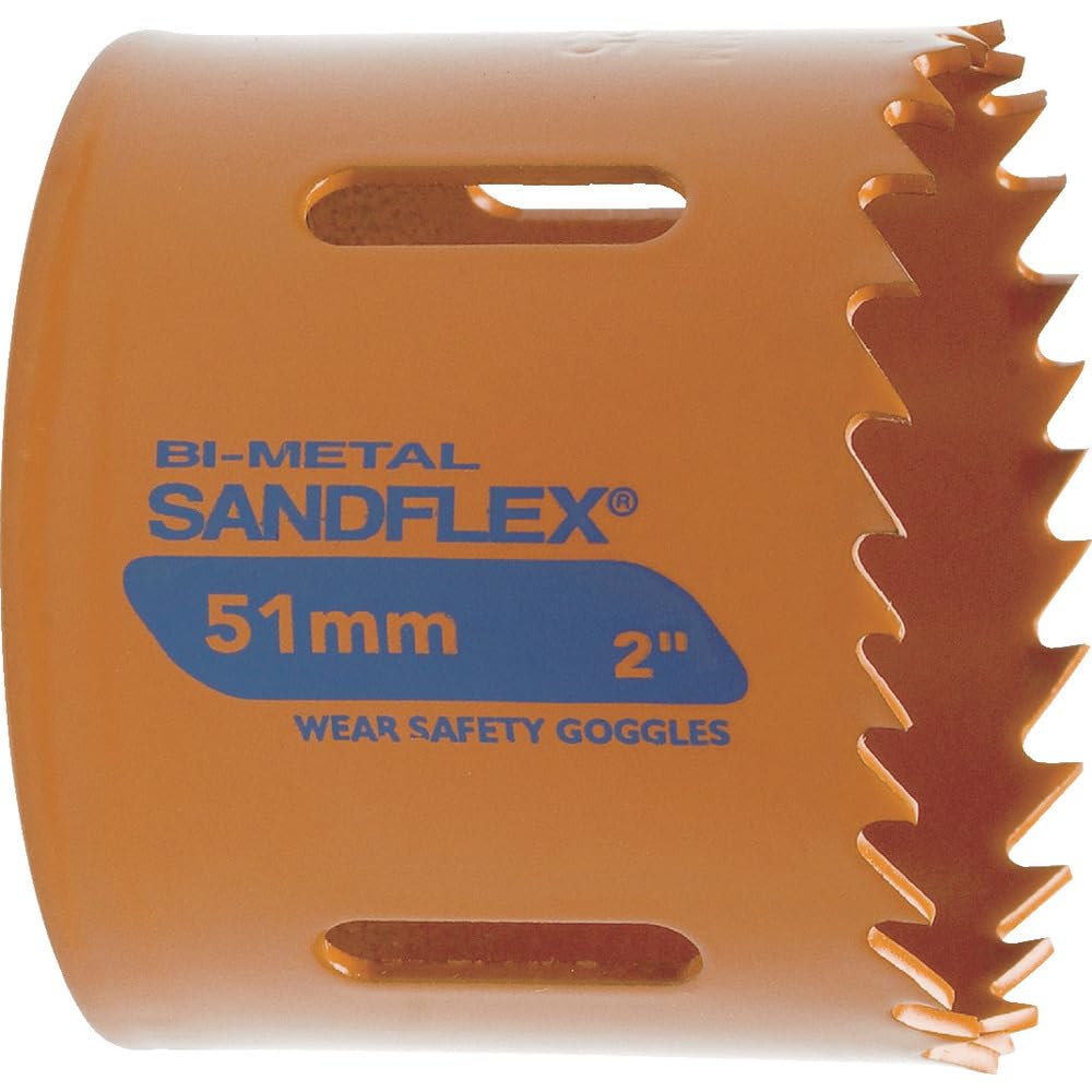 Bahco 3830-50-VIP 4/6 TPI "Sandflex" Bi-Metal Hole Saw, Orange, 50 x 38 mm