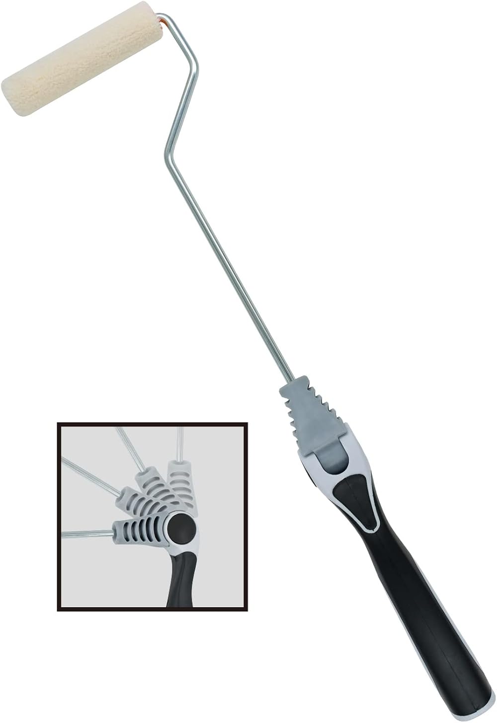 4" Radiator Paint Roller Long Handle for Tight Spaces Walls Ceilings