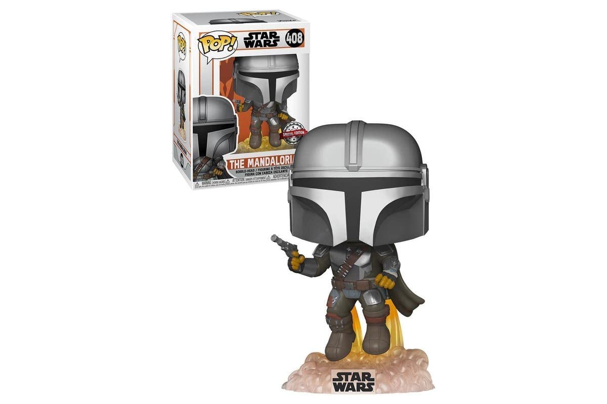 Funko Pop! Star Wars: Mandalorian-Mando Flying With Blaster - Star Wars: the Mandalorian - Collectable Vinyl Figure - Gift Idea - Official Merchandise - Toys for Kids & Adults - TV Fans