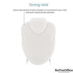 1InTheOffice Cubicle Clips, White, 40/Pack