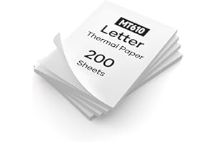 iDPRT US Letter 8.5X11 inch Thermal Paper 200 Sheets, Compatible with Model MT610 Portable Thermal Printer, Achieve Continuou