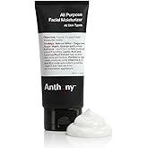 Anthony All-Purpose Facial Moisturizer – Men’s Hydrating Lotion for Dry Skin – Lightweight, Non-Comedogenic, Anti-Aging Formula – 3 Fl Oz