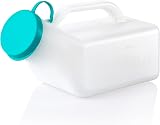 ALIA Male Urinal Bottle 1000ml Pack of 2 Secure Cap Easy Grip Handle view 2