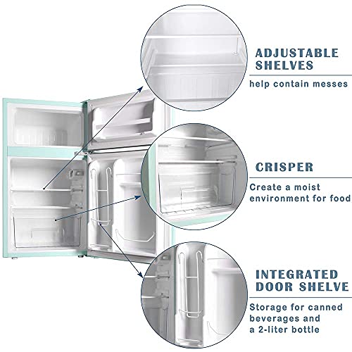 Northair 3.2 CU. FT. Mini Fridge With Freezer 2 Door MIni Fridge