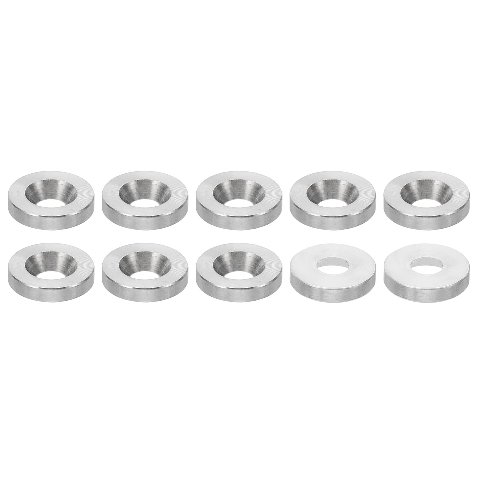 PATIKIL M3 Finish Countersunk Washer, 10pcs 10mm Dia. 2mm Tall Solid 304 Stainless Steel CNC Finish Cup Washer Flat Screw Head Gasket for Construction — image 1