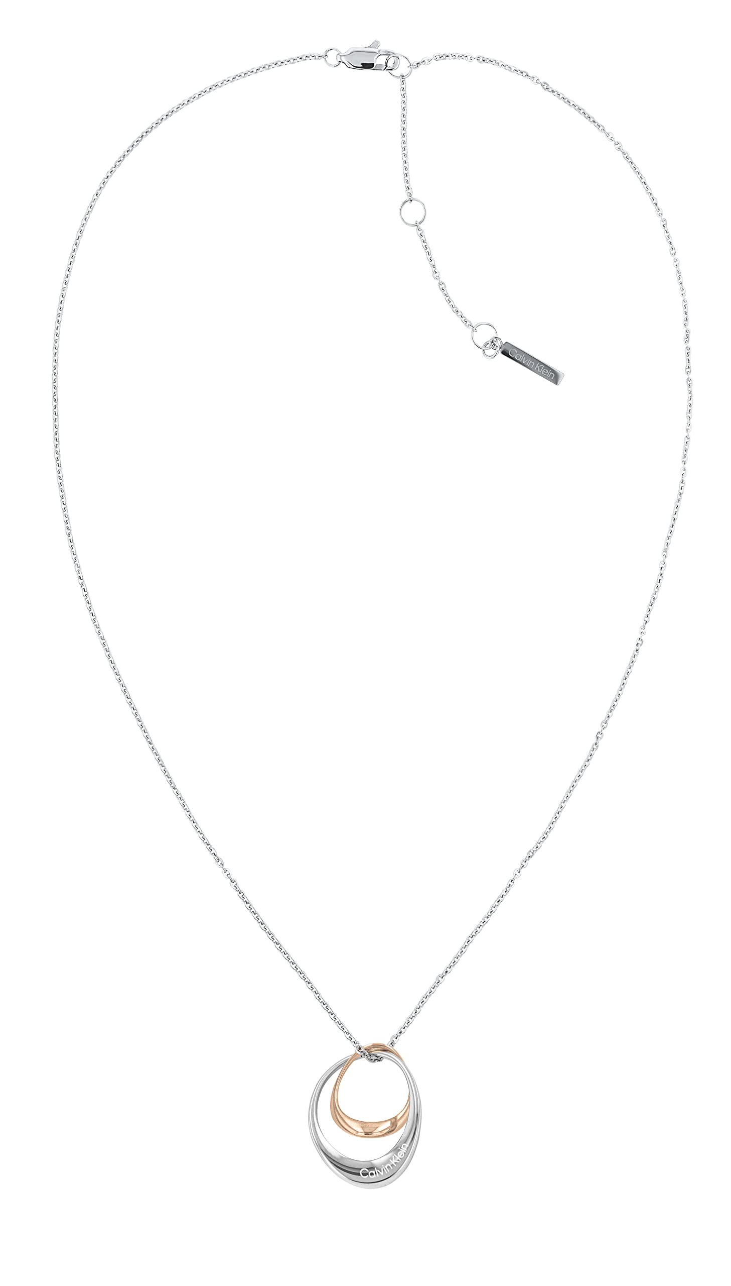 Calvin Klein Women's WARPED RINGS Collection Necklace in Stainless Steel with a Charm - 35000008