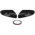 Arkdeffon Rear View Side Mirror Cover Door Side Mirror Cover Cap Compatible with 2016-2021 10th Gen Honda Civic (Carbon Fiber Look)