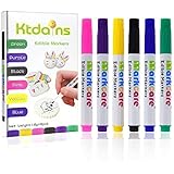 Edible Markers,Food Coloring Markers,Food coloring Pens,6 Colors Food Grade pen,Thick Tip and Fine Tip , Gourmet Writers for 