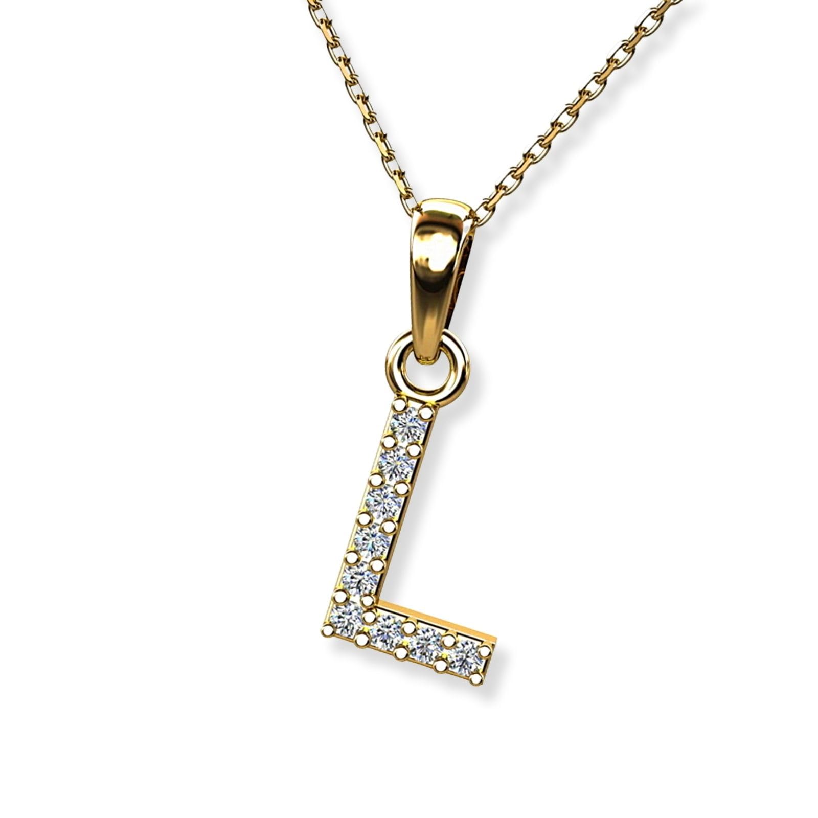 STERLL Refined Gold Necklace With Letter Pendant Adjustable Length Designed In EU