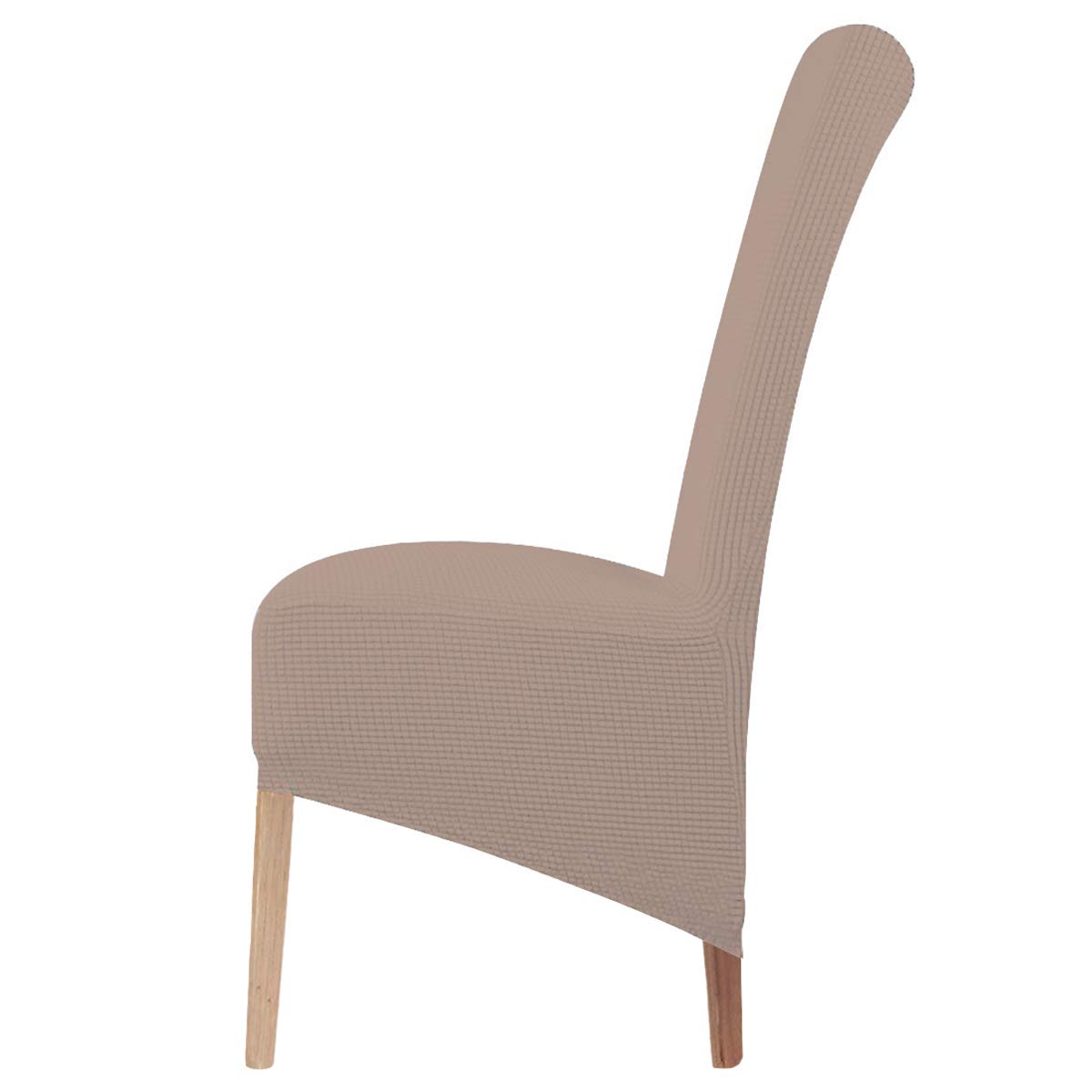 LANSHENG Stretch XL Chair Covers for Dining Chairs 2/4/6 Pcs Chair Protective Slipcover,Elastic Chair Protector Seat Covers for Dining Room Wedding Banquet Party Decoration (Sand,6 pcs)