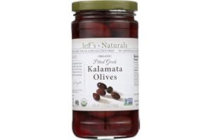 JEFF'S GARDEN Jeff's Naturals Organic Pitted Greek Kalamata Olives, 7 Ounce (Pack of 2)