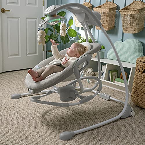 Ingenuity InLighten 2in1 Baby Swing & Rocker Vibrations, Nature