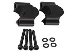 Acouto 7/8" Motorcycle Handlebar Risers Universal Aluminum Alloy 7/8'' 22mm Handbar Rising Clamp Handle Bar Riser 30mm Height