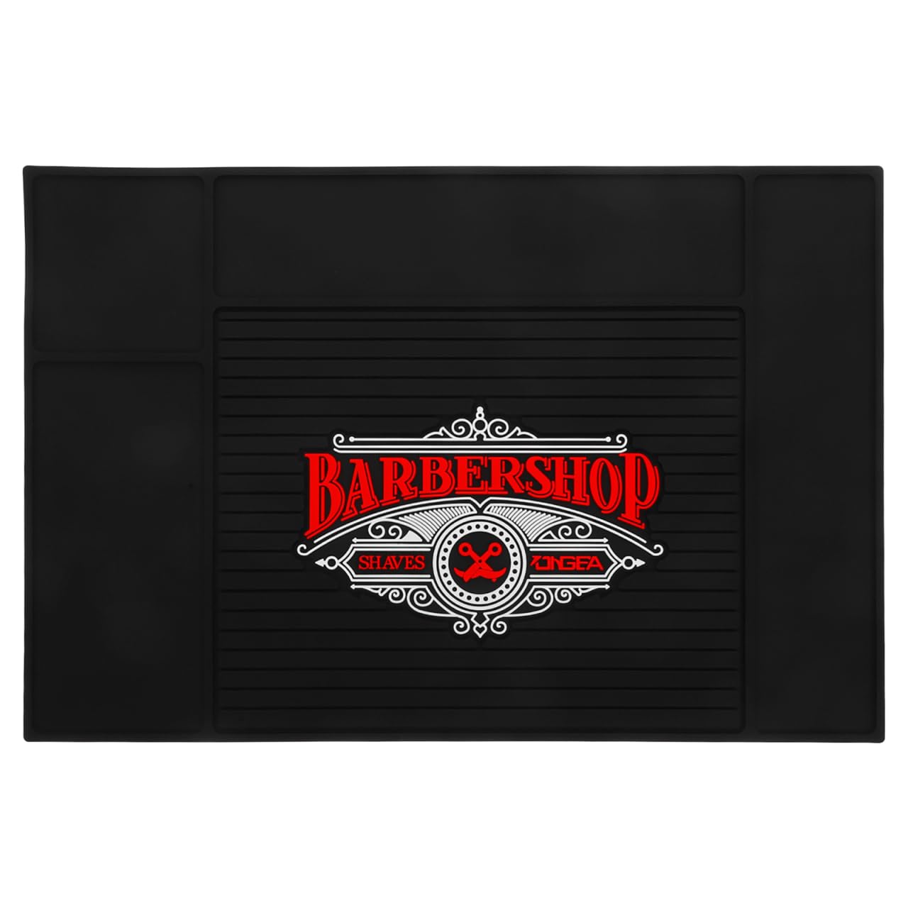 Lurrose Professional Silicone Barber Station Mat, Heat Resistant Non-Slip Salon Workstation Pad for Hair Clippers, Trimmers, Scissors and Styling Tools