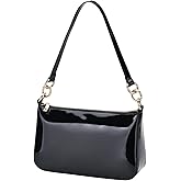 GAYI URBAN Glossy Faux Patent Leather Shoulder Bag for Women, Shiny Casual Clutch Purse, Mini Trendy Y2K Handbag