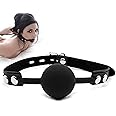 Leather Restraints Ball Mouth Plug Silicone Bondage Ball Gag Silicone Bondage Ball Gag for Sex, BDSM Restraints Toys Sex Gag Muzzles (B3)