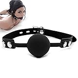 Leather Restraints Ball Mouth Plug Silicone Bondage